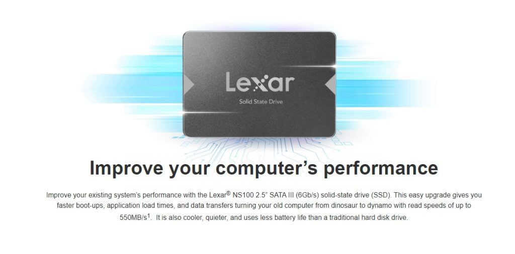 Lexar NS100 2.5? SATA III (6Gb/s) Internal SSD 256GB | LNS100-256RB