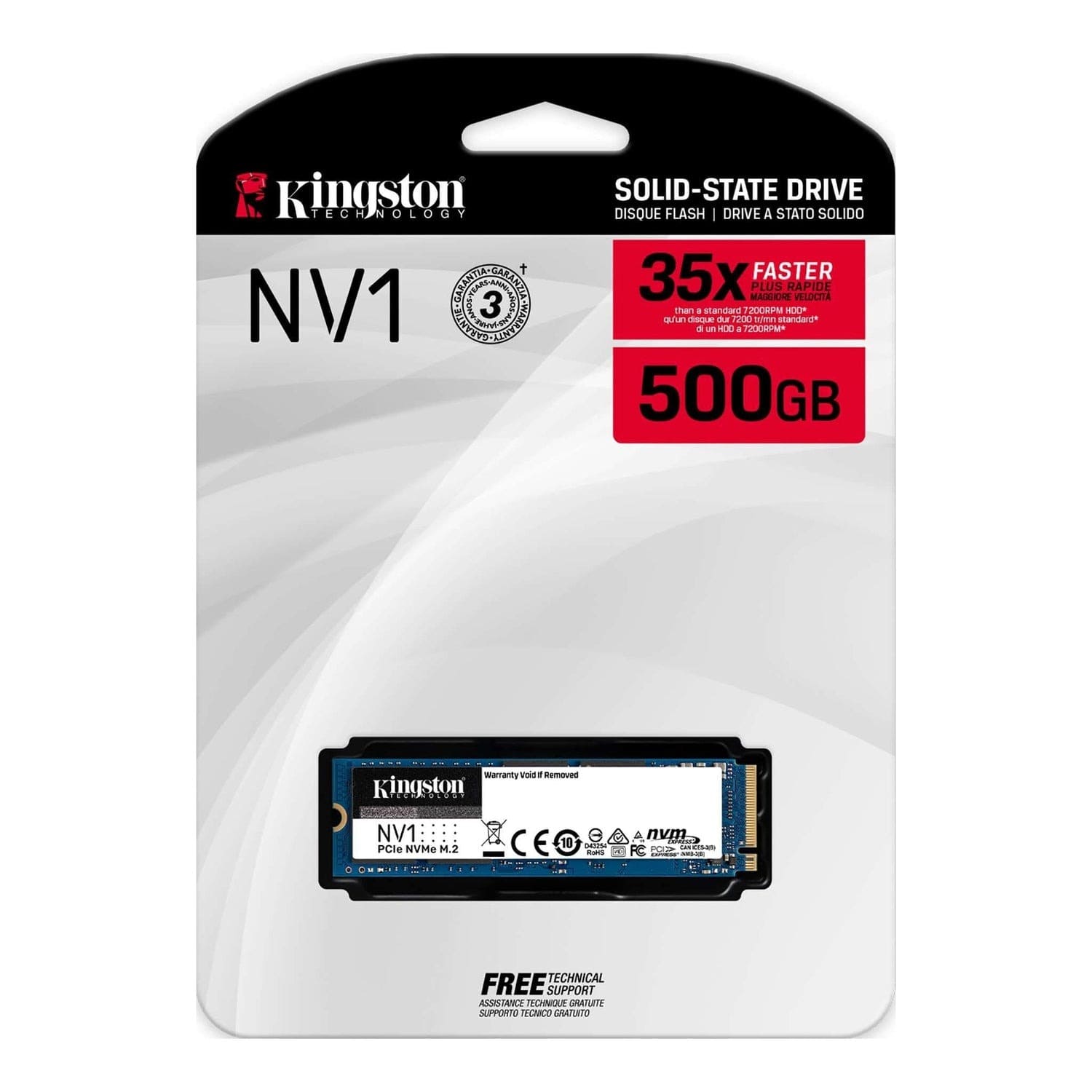 Kingston NV1 500G M.2 NVMe PCIe Internal SSD Up to 2100 MB s SNVS 500G 3 Kingston internal SSD M.2 NV1 500G eg-tech.