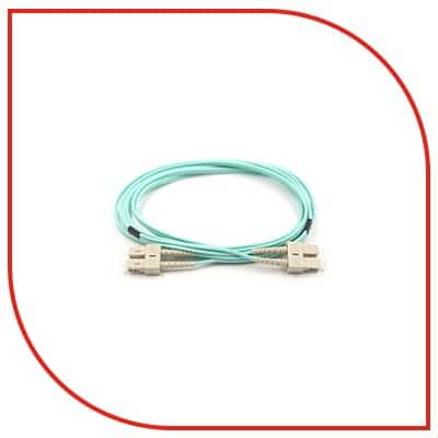 ProLink fiber optic jumper cord, SC to SC, OM3, multimode duplex, 3 meters