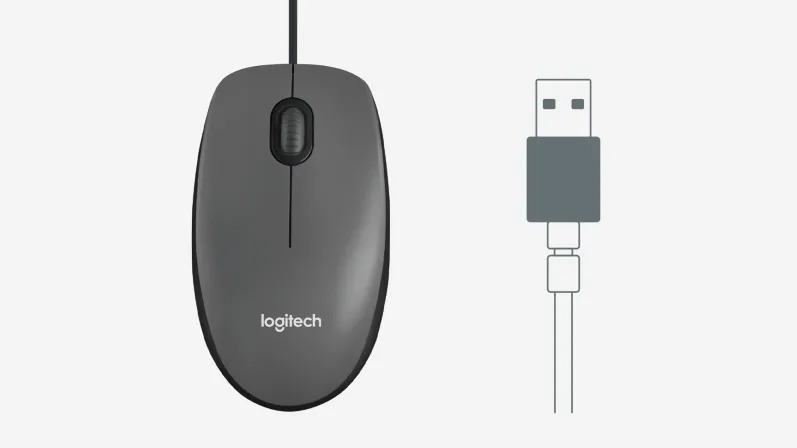 Logitech M90 Corded Mouse 1