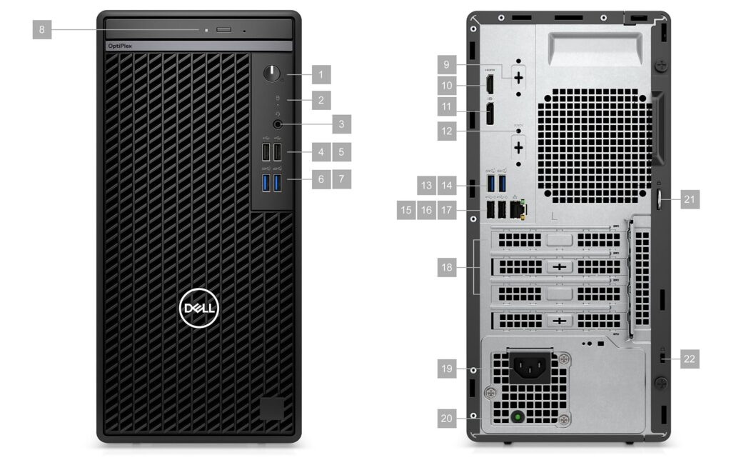 Dell Optiplex 7010 Tower Ports eg-tech