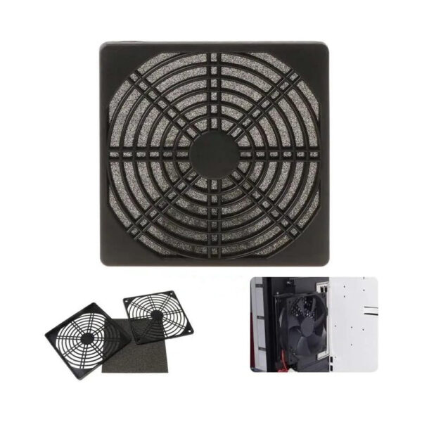 Plastic Fan Guard with Rack Filter.eg-tech