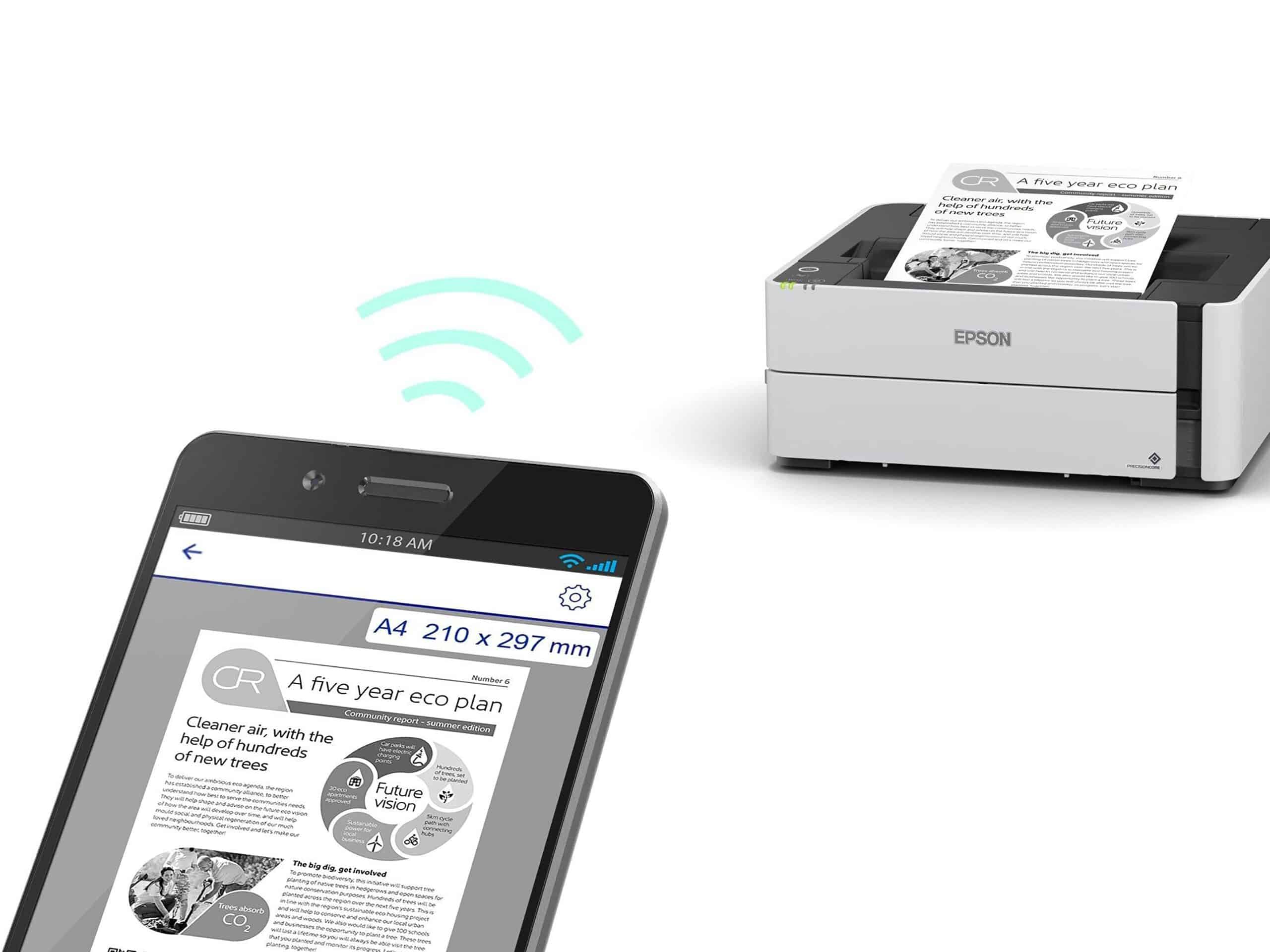 Epson EcoTank M1180, Wi-Fi inkjet Monochrome printer 4 Epson EcoTank M1180 Printer eg-tech