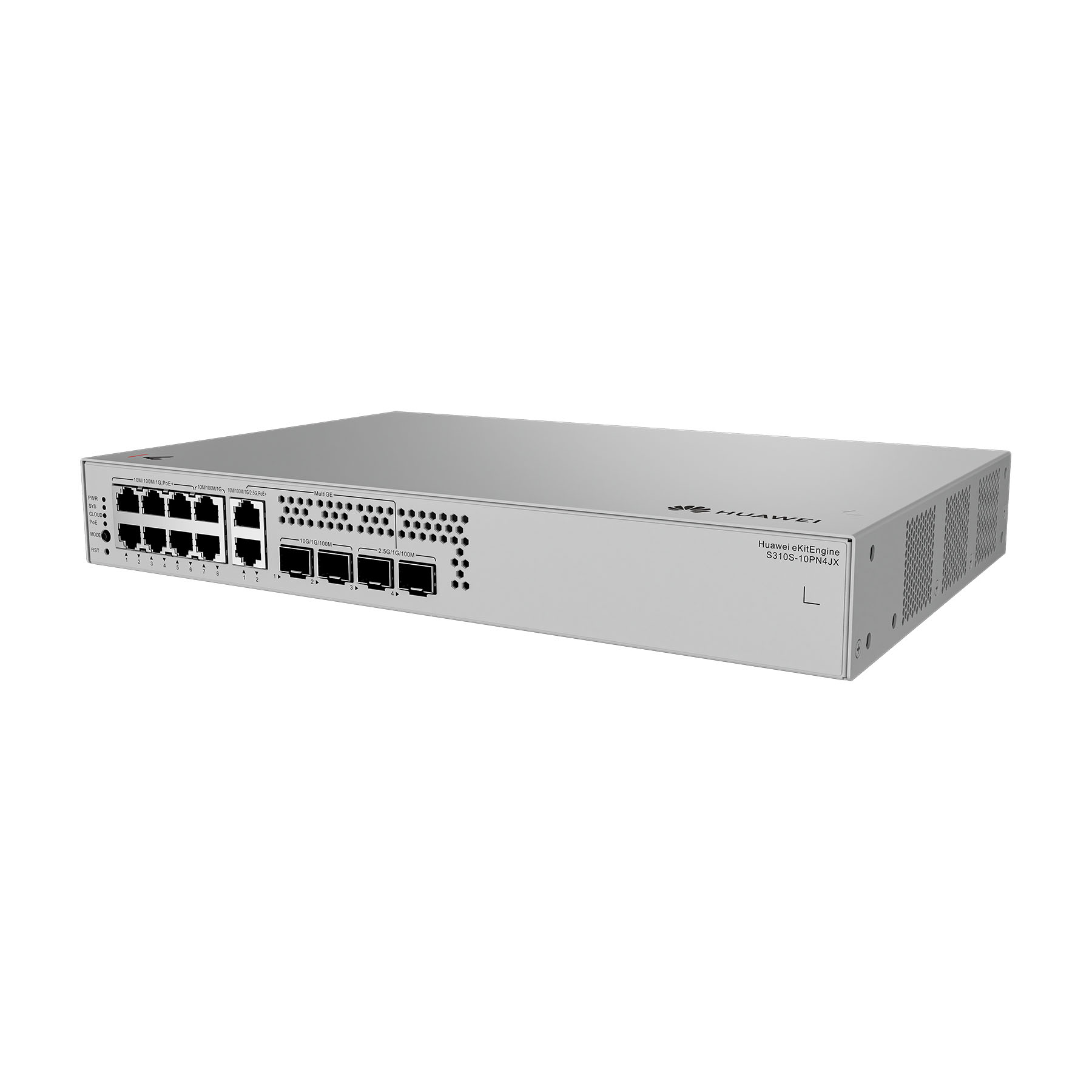 Huawei S310S-10PN4JX Layer 2+ Managed Switch, 8×10/100/1000BASE-T ports (6xPoE+), 2×2.5 GE, 2×10 GE SFP+, Warranty 3Yrs 2 Huawei S310S-10PN4JX Switch eg-tech