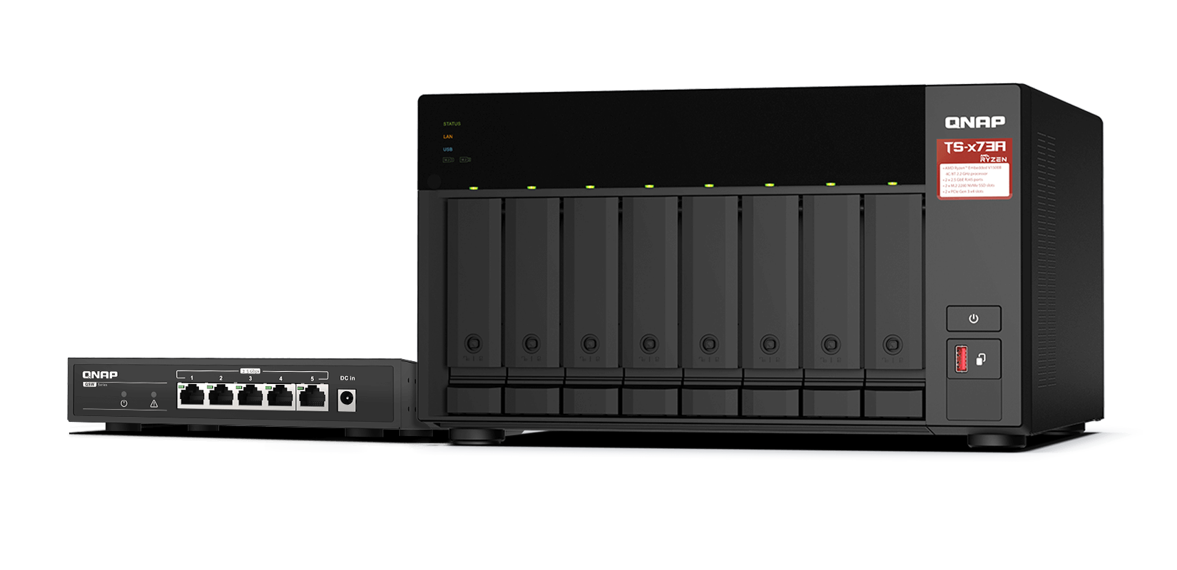 QNAP TS-873A QSW-1105-5T Bundle Pack TS-873A-SW5T