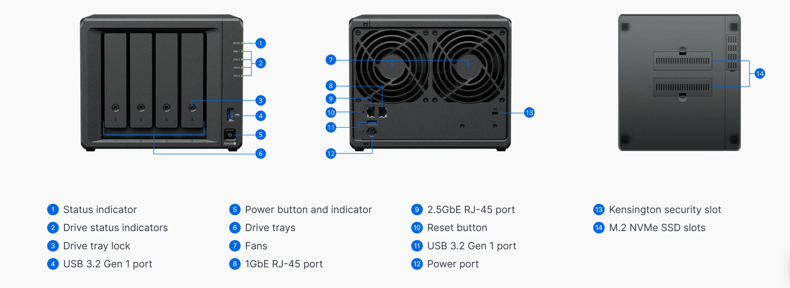 Synology DiskStation DS425+NAS Enclosure (Diskless)