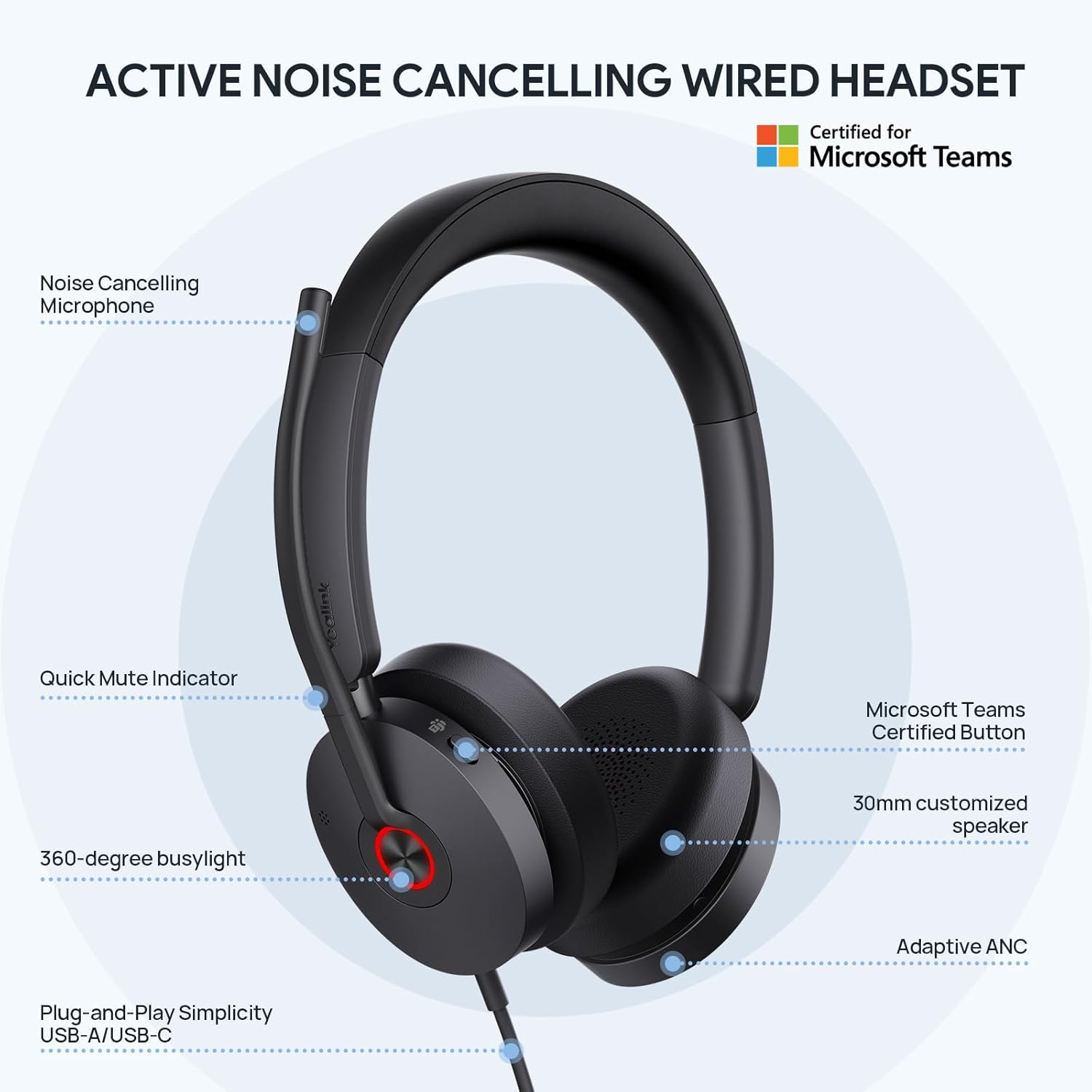 Yealink UH48 Dual Teams USB-C/A Headset 2 Yealink UH48 Dual Teams