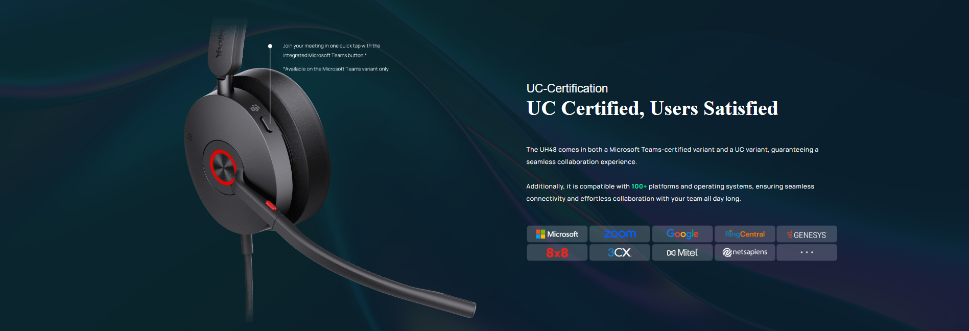 Yealink UH48 Dual Teams USB-C/A Headset 15 Yealink UH48 Dual Teams